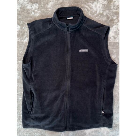 Columbia Benton Springs Black Full Zip Fleece Vest Outerwear Mens Size XXL - Picture 1 of 11